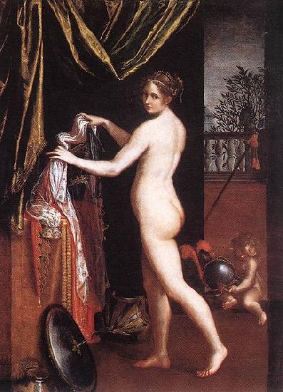 Lavinia Fontana Minerva dressing Germany oil painting art